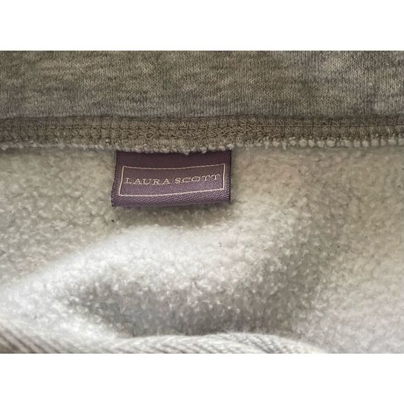 LAURA SCOTT BUTTON FRONT COZY JACKET GRAY - Picture 2 of 5